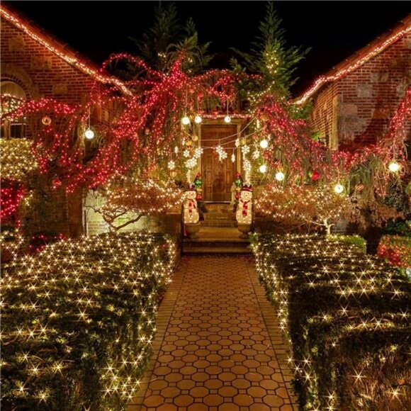 Solar String Lights Outdoor 80ft 240 LED Warm White Fairy Lights Waterproof - Picture 6 of 7